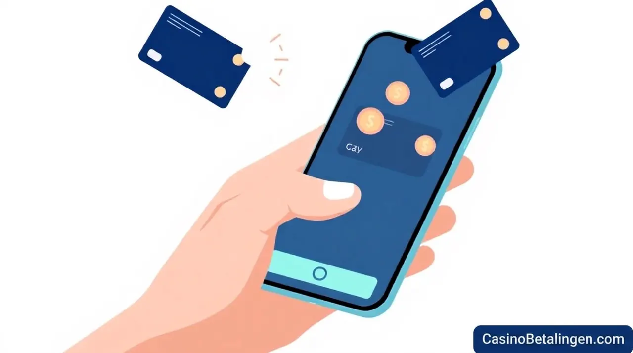 Illustratie van een e-walletbetaling met Neteller